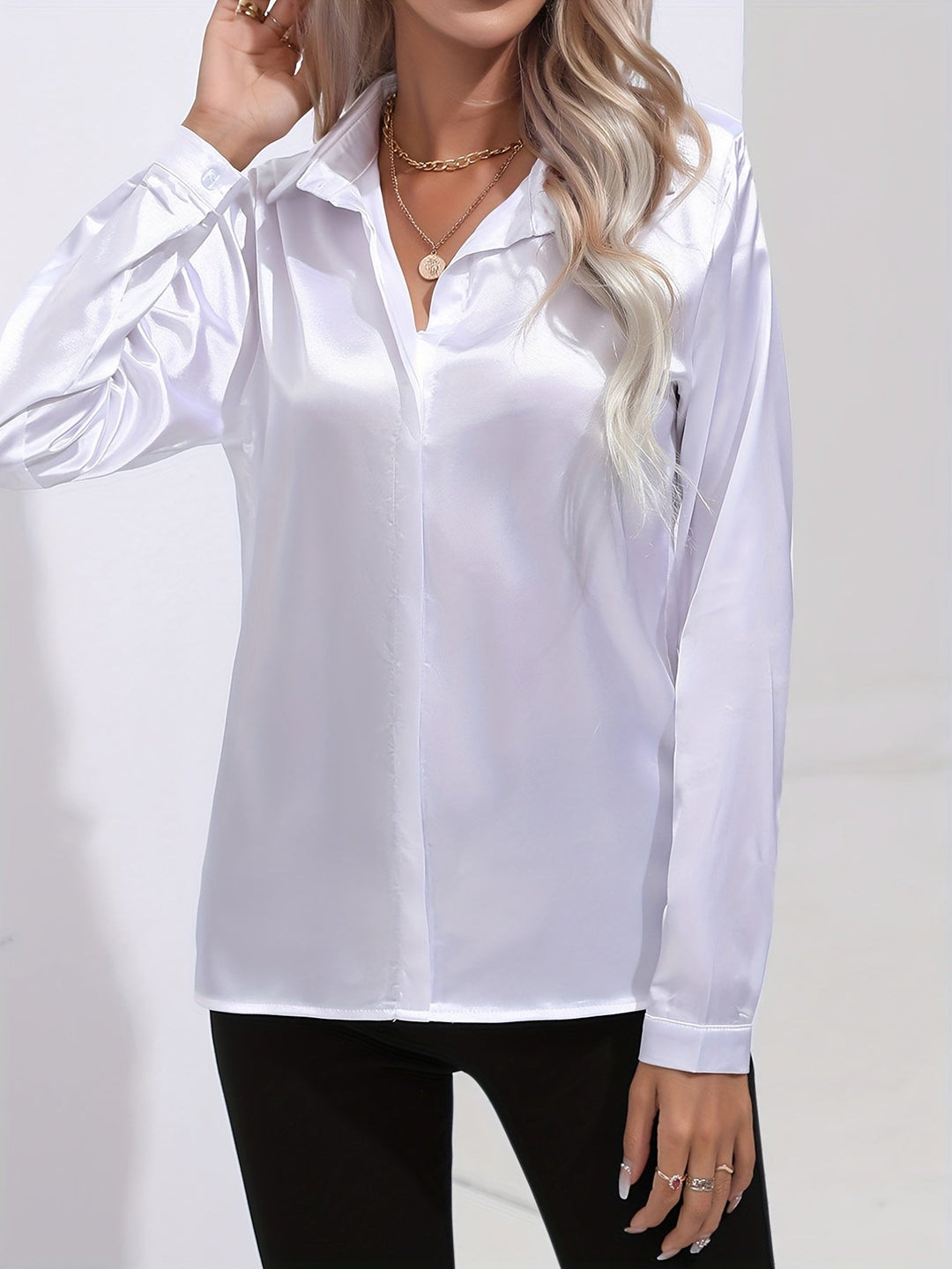 Diana | Elegant Satin Blouse