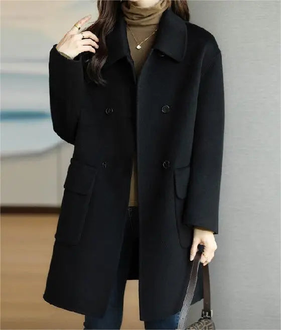 Women’s Elegant Wool Blend Winter Coat Jacket