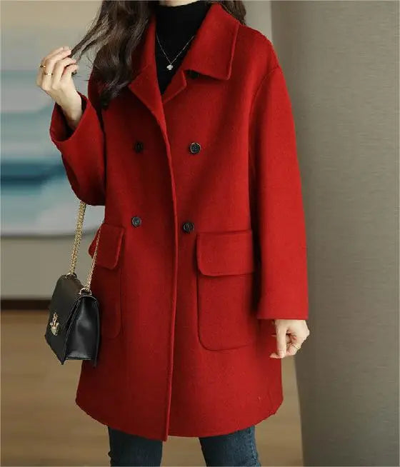 Women’s Elegant Wool Blend Winter Coat Jacket