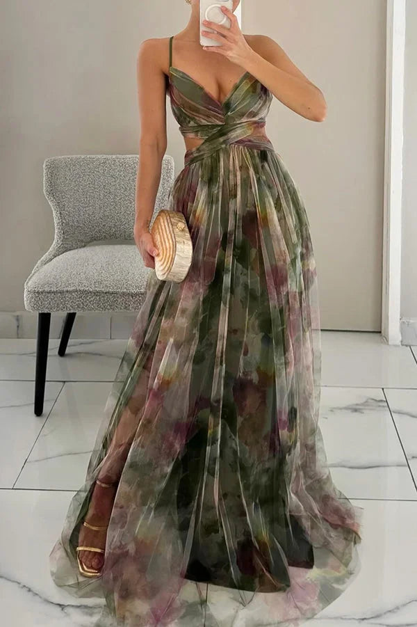 Poppy | Women's Elegant Maxi Dress with Textured Layers