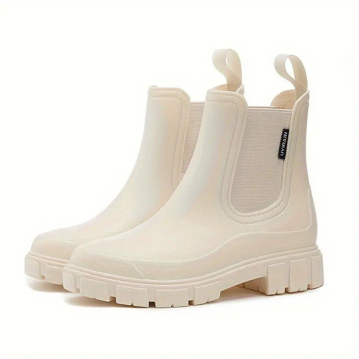Women's Waterproof Chelsea Boots with Slip Resistant Lug Sole