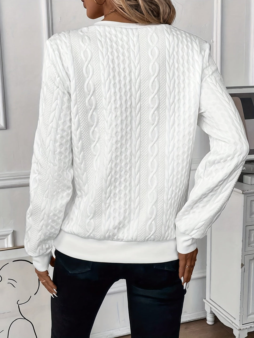Elena – Winter Cable Half-Zip Pullover
