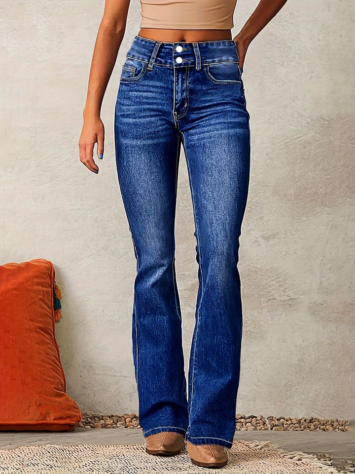 Isabella | Women's High Waisted Flared Denim Jeans