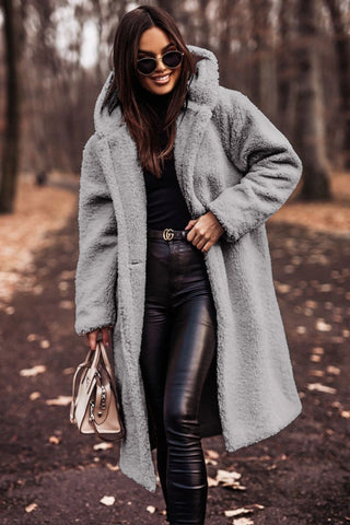 Eleanor | Women’s Hooded Winter Fur Style Coat
