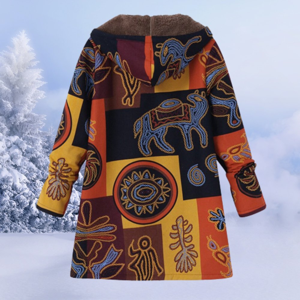 Allison | Floral Hooded Winter Coat