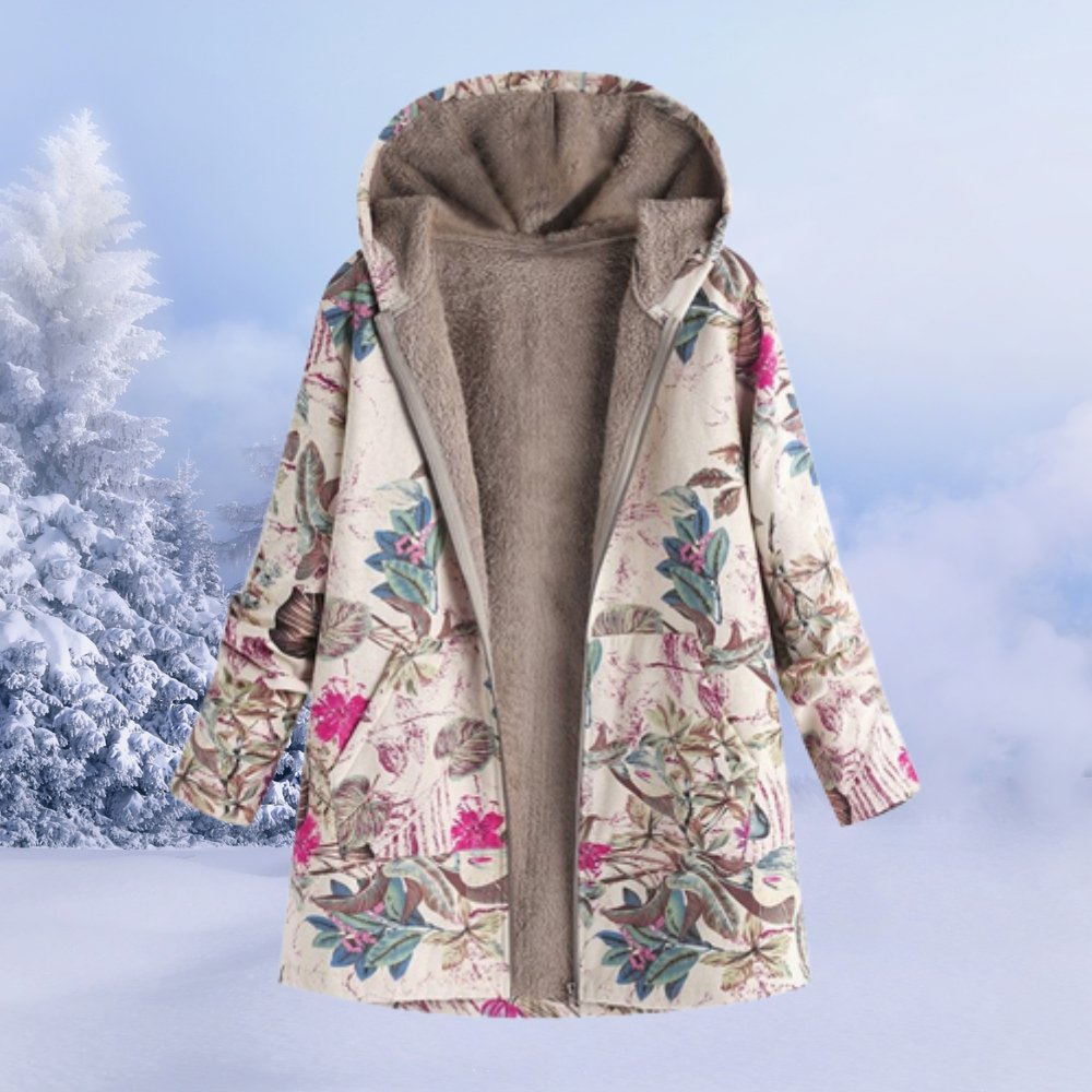 Allison | Floral Hooded Winter Coat