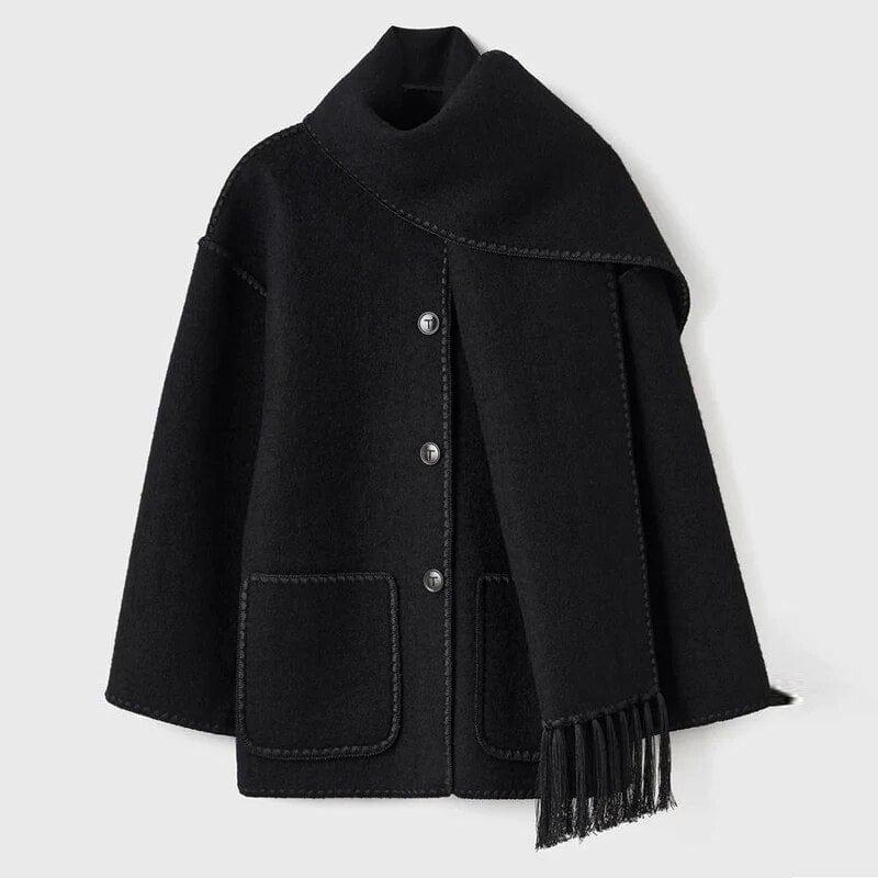 Irine | Poppy Fringed Scarf Coat