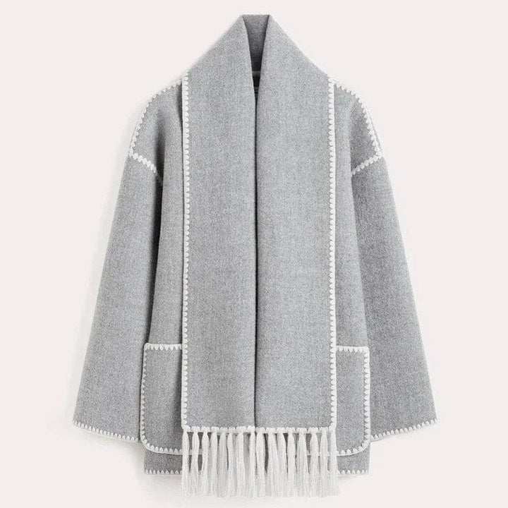 Irine | Poppy Fringed Scarf Coat
