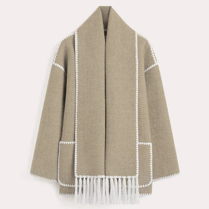 Irine | Poppy Fringed Scarf Coat