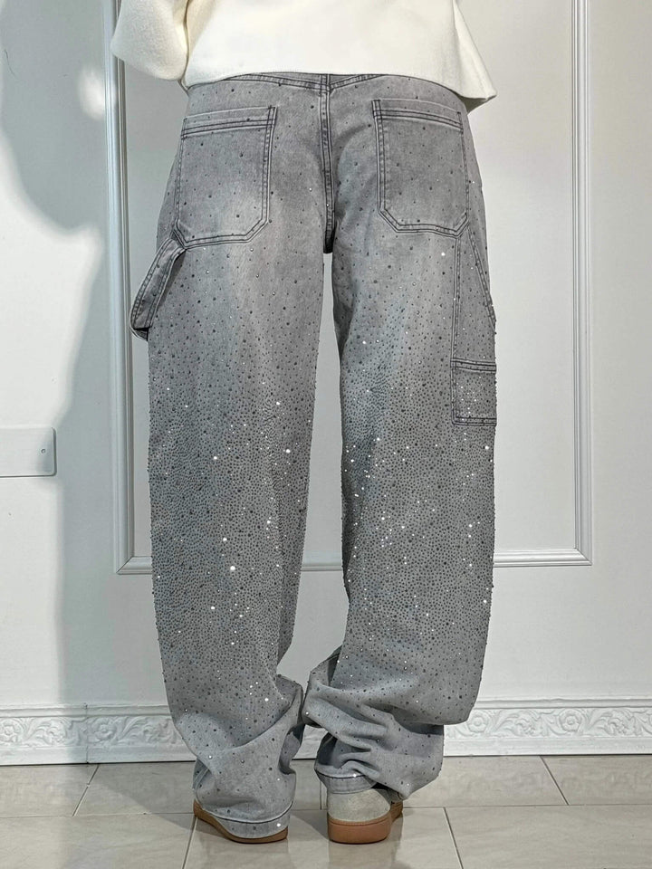 Dorothy - Glittering Jeans with Relaxed Balloon Fit and Sparkling Details