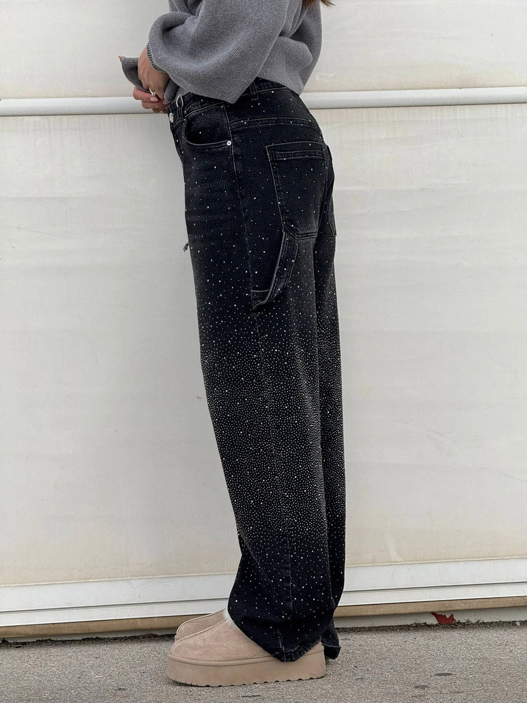 Dorothy - Glittering Jeans with Relaxed Balloon Fit and Sparkling Details