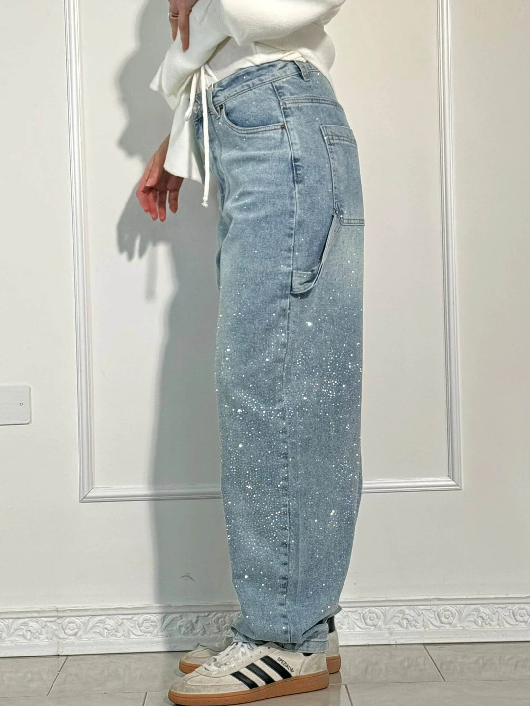 Dorothy - Glittering Jeans with Relaxed Balloon Fit and Sparkling Details