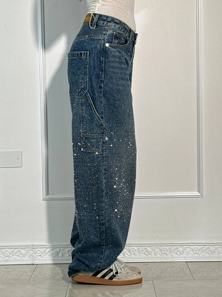 Dorothy - Glittering Jeans with Relaxed Balloon Fit and Sparkling Details