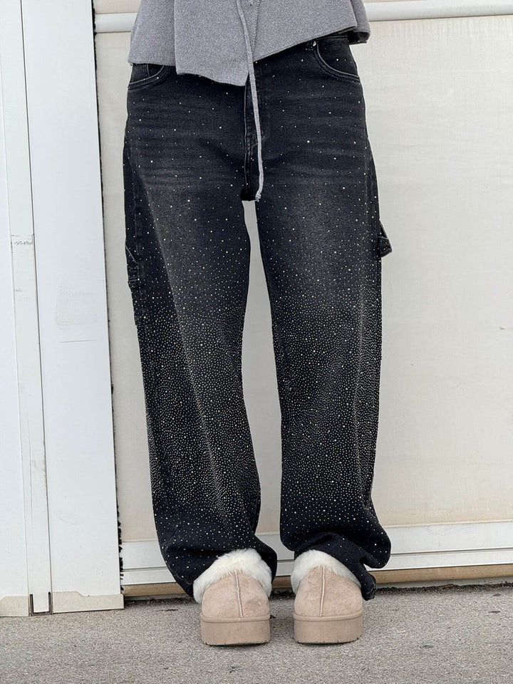 Dorothy - Glittering Jeans with Relaxed Balloon Fit and Sparkling Details