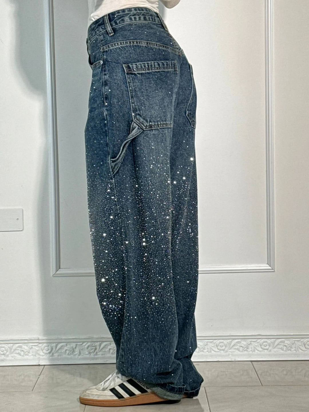 Dorothy - Glittering Jeans with Relaxed Balloon Fit and Sparkling Details