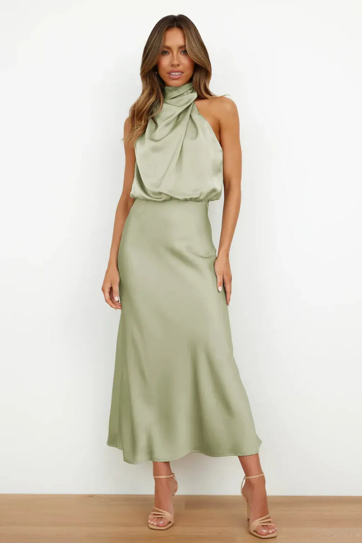 Chic Draped Cocktail Dress – Stylish Choice for Winter Weddings & Formal Events