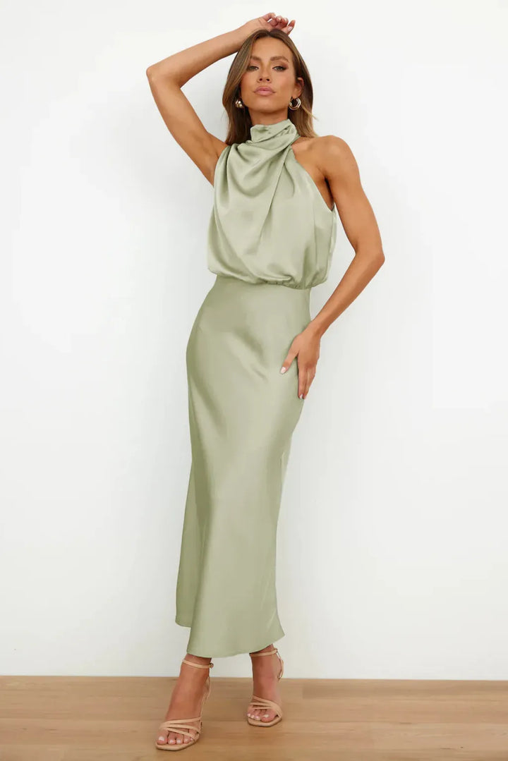 Chic Draped Cocktail Dress – Stylish Choice for Winter Weddings & Formal Events