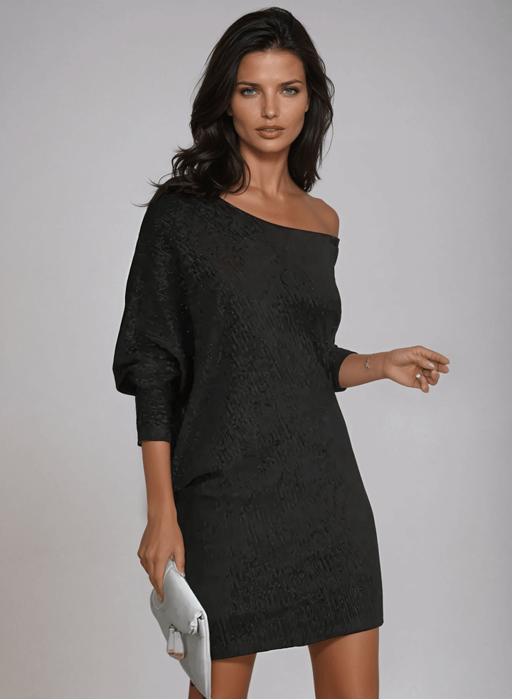 Elegant One-Shoulder Sequin Mini Dress – Effortless Glamour for Special Occasions