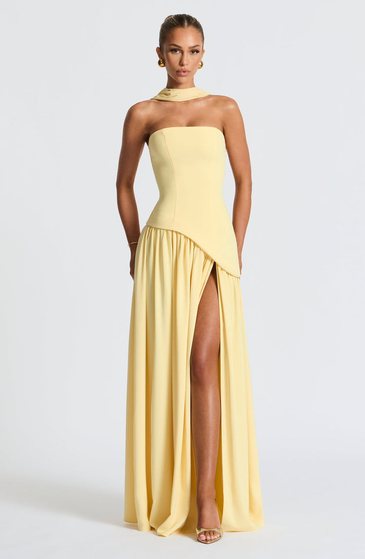 Women’s Strapless Corset Evening Maxi Dress – Elegant Winter Gala & Christmas Party Gown