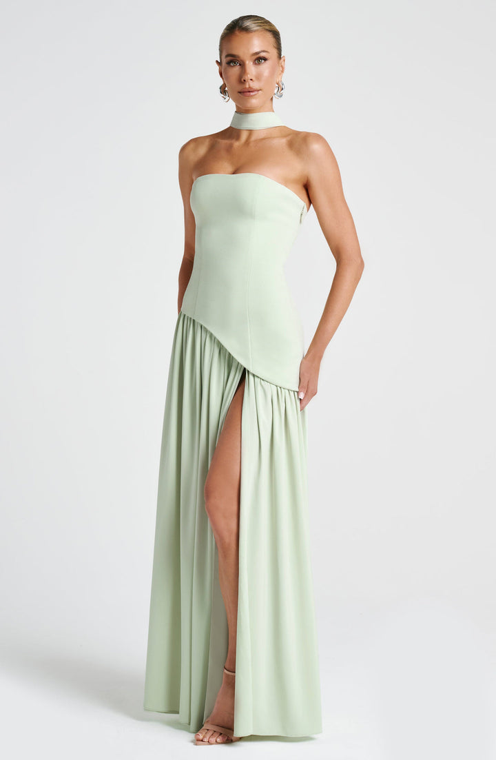 Women’s Strapless Corset Evening Maxi Dress – Elegant Winter Gala & Christmas Party Gown