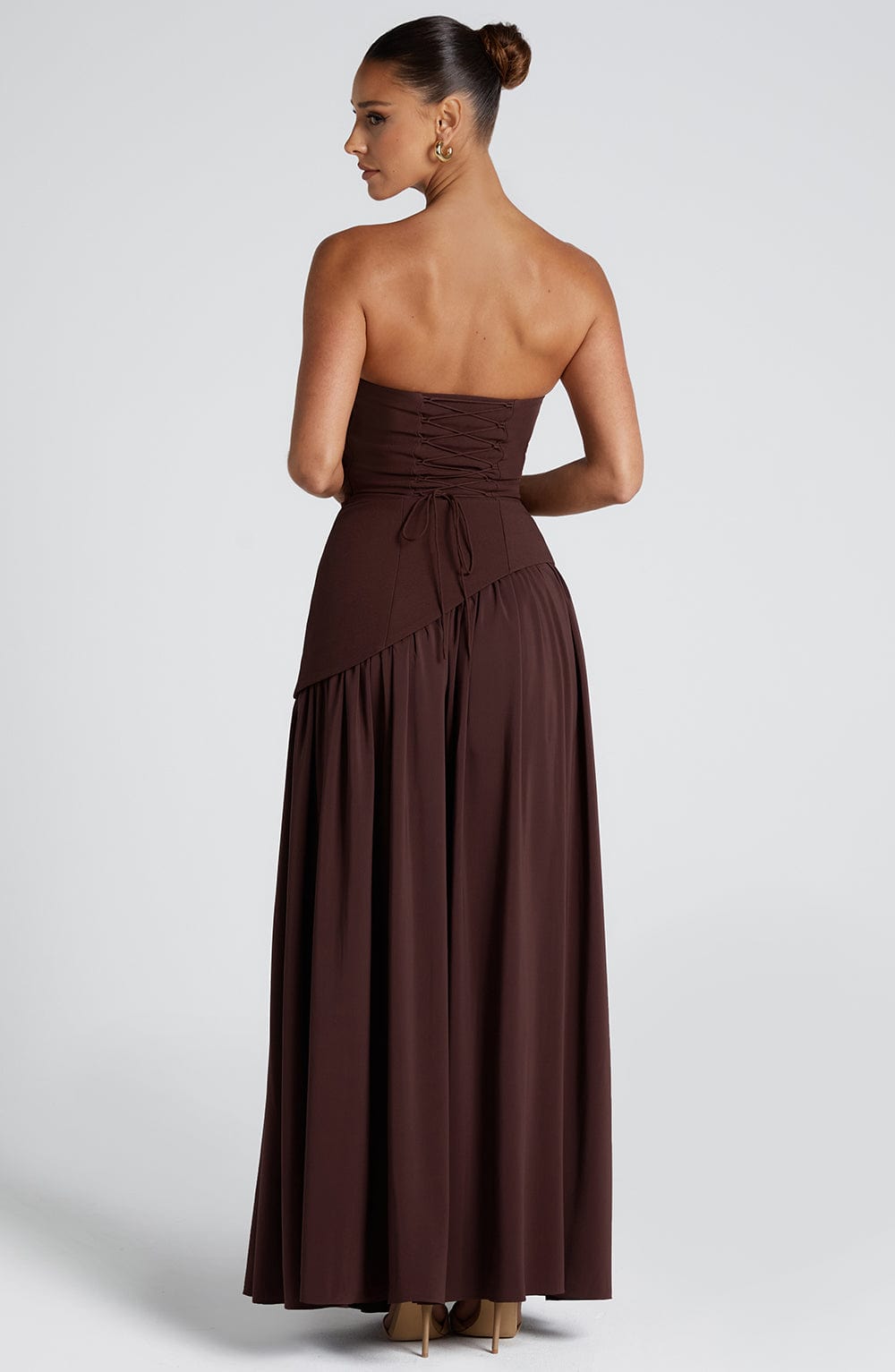 Women’s Strapless Corset Evening Maxi Dress – Elegant Winter Gala & Christmas Party Gown