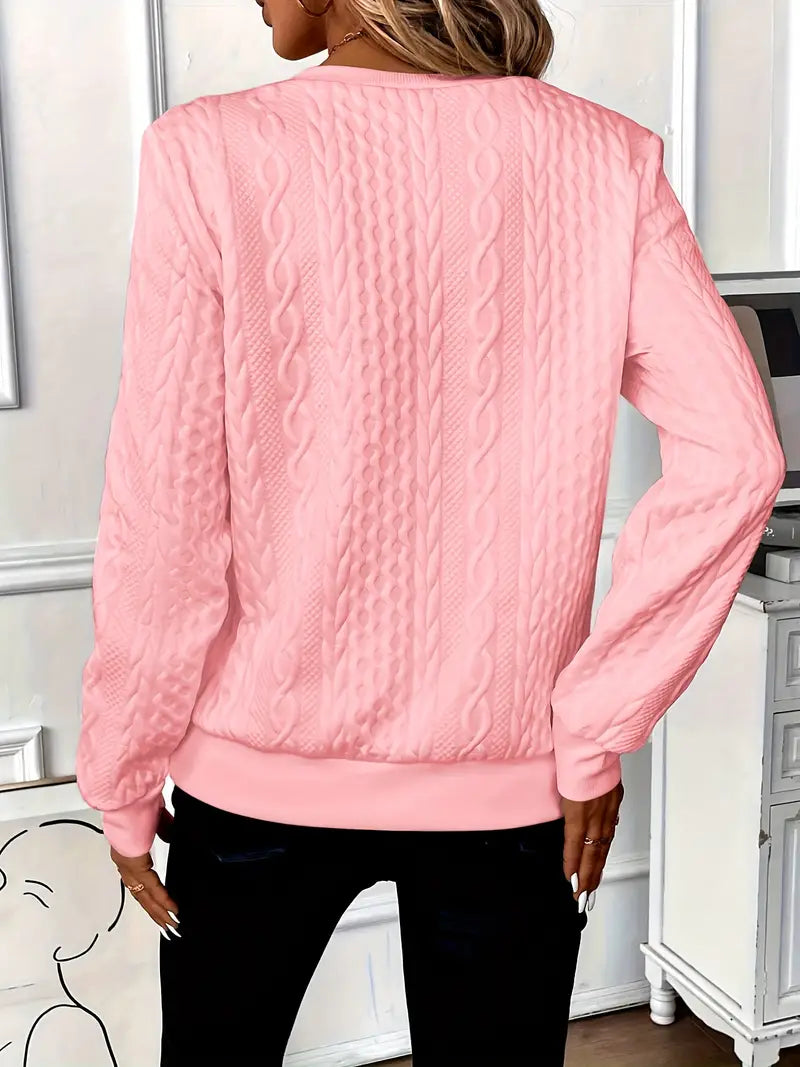Elena – Winter Cable Half-Zip Pullover