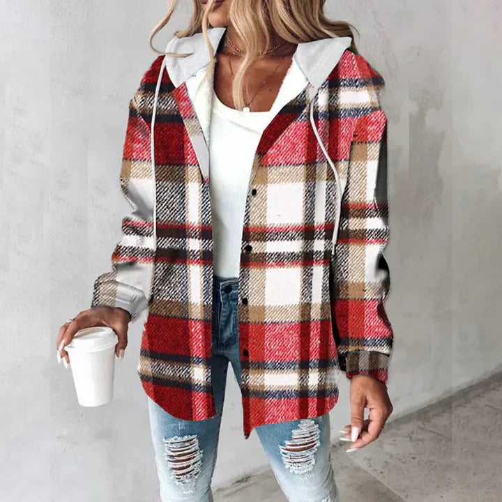 Robin – Warm Winter Checked Fleece-Lined Jacket