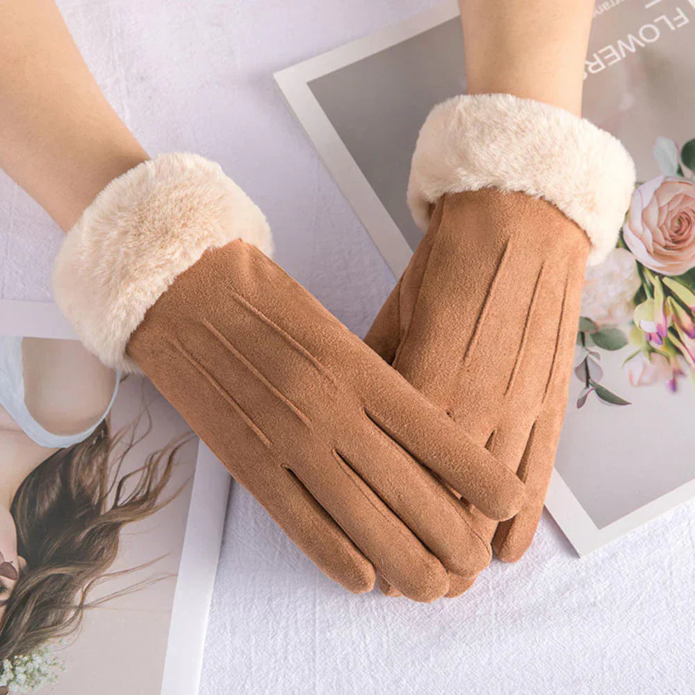 Trendy Suede Ladies Gloves - Mirella