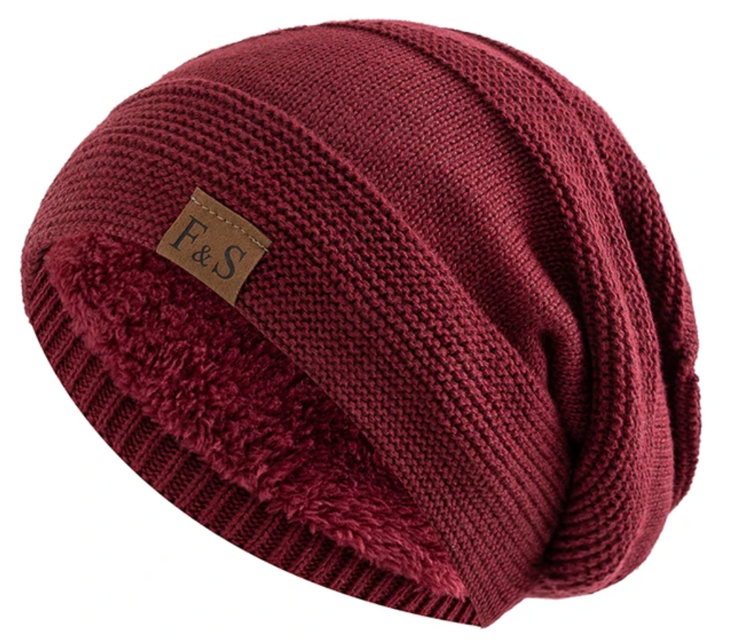 Warm Winter Beanie with Fleece Lining - Luna
