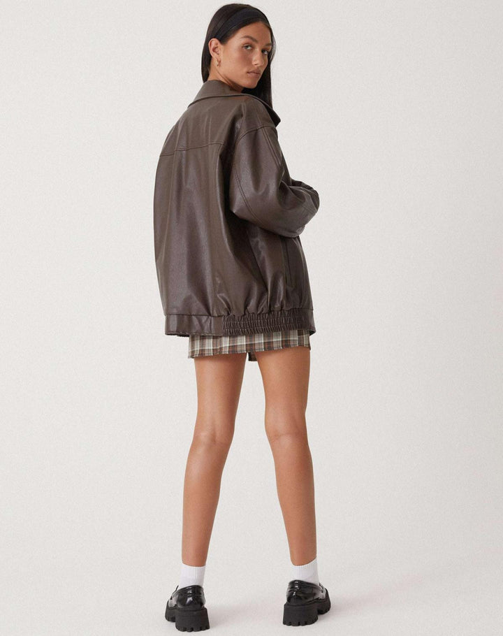 Liza | Loose Leather Jacket