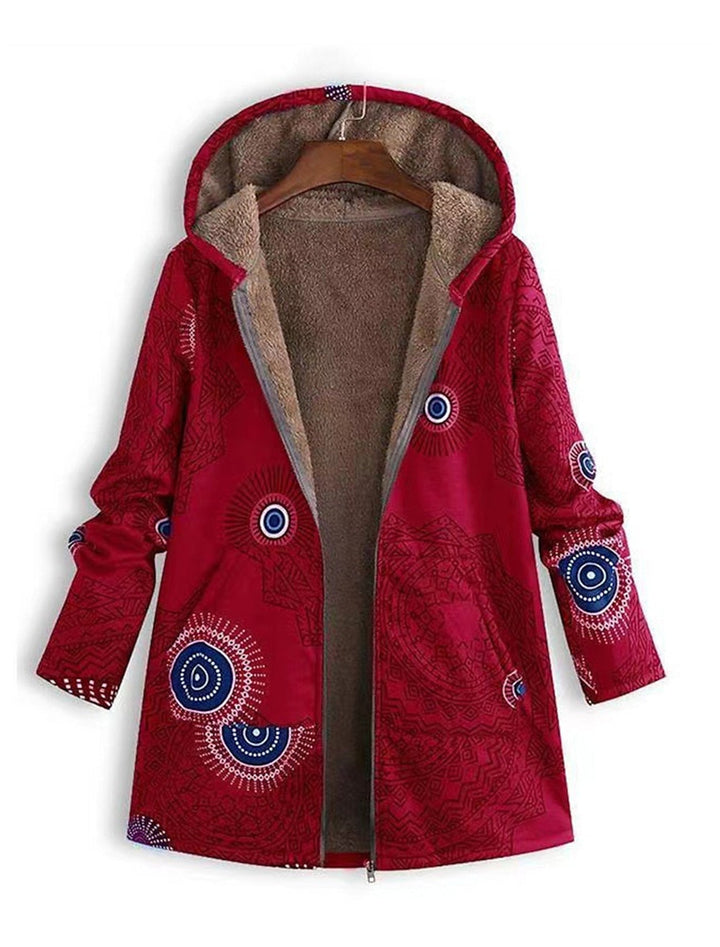 Women's Geometric Print Winter Jacket